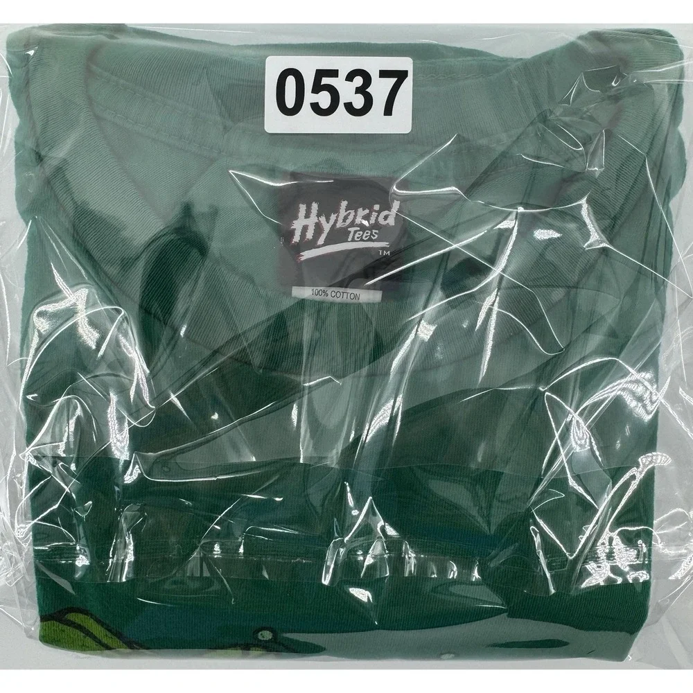 Vintage 2000s Hybrid Tees Mickey's Get Stung Faded Green T-Shirt Size L Y2K‎
